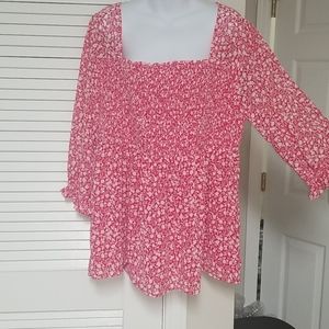 Torrid nwt Cute deep pink blouse